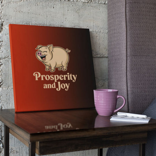 Prosperity and Joy Pig Canvas