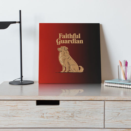 Faithful Guardian Dog Canvas