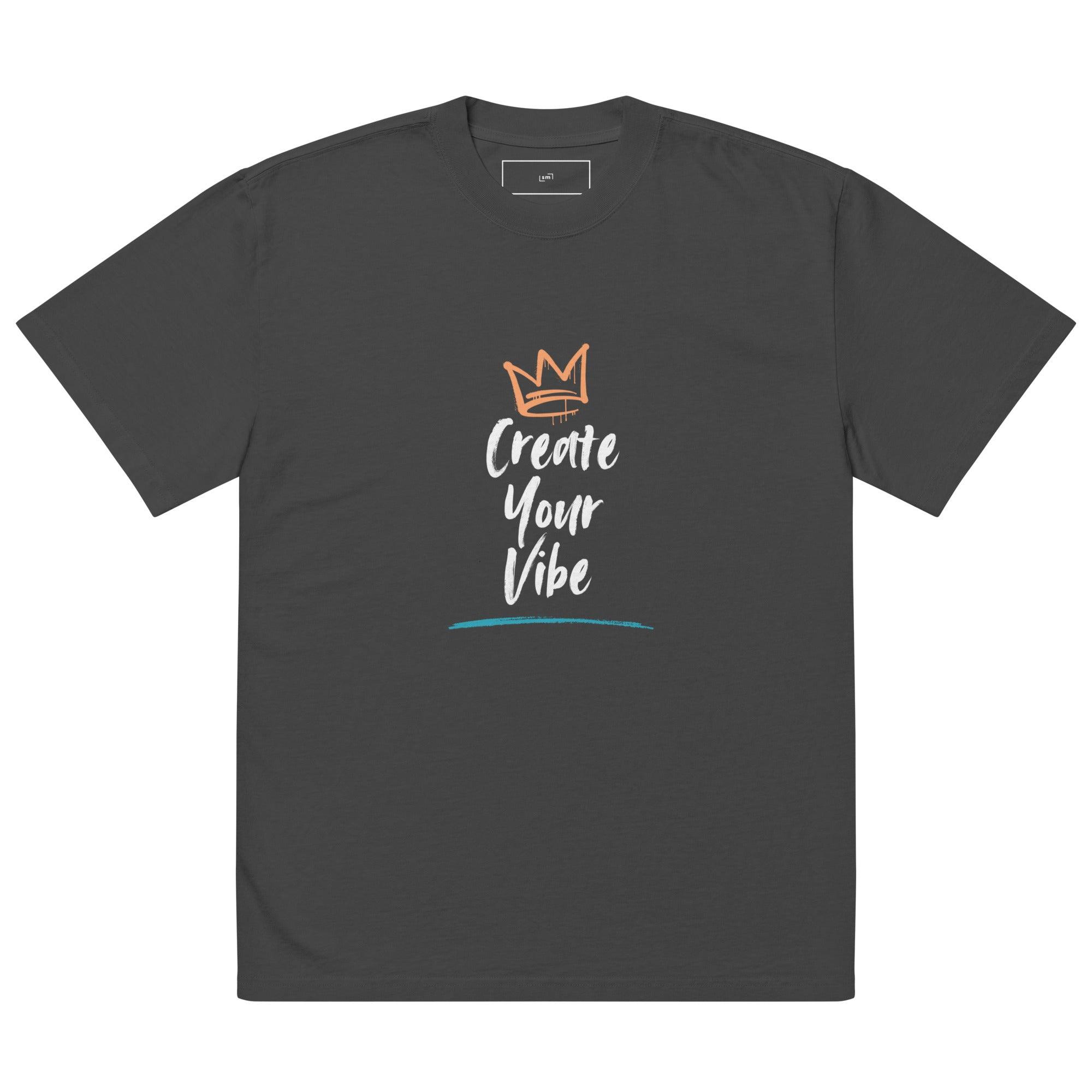 Create Your Vibe Oversized Faded T-Shirt - Swag Me