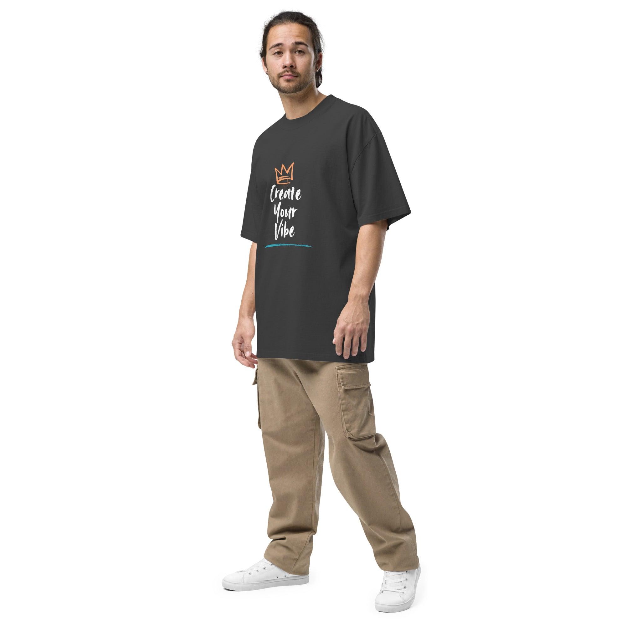 Create Your Vibe Oversized Faded T-Shirt - Swag Me