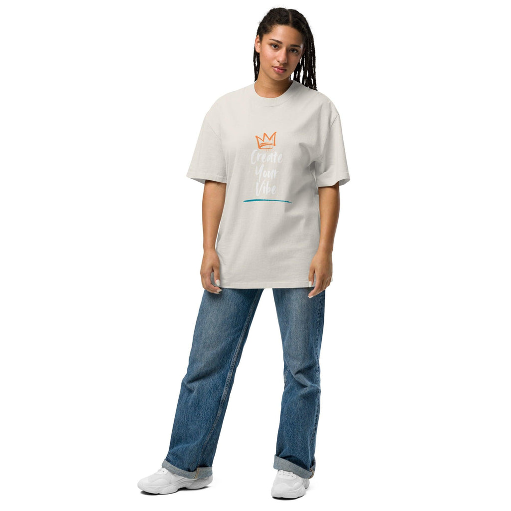 Create Your Vibe Oversized Faded T-Shirt - Swag Me