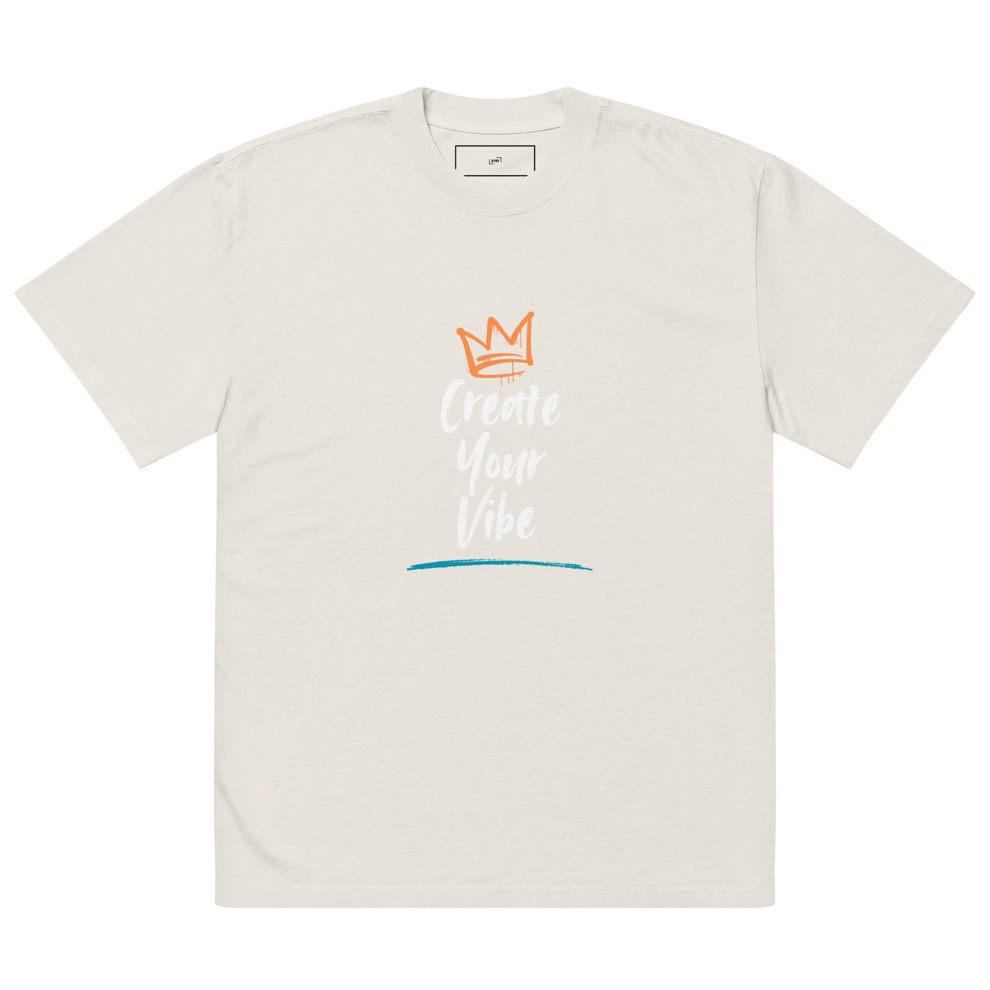 Create Your Vibe Oversized Faded T-Shirt - Swag Me