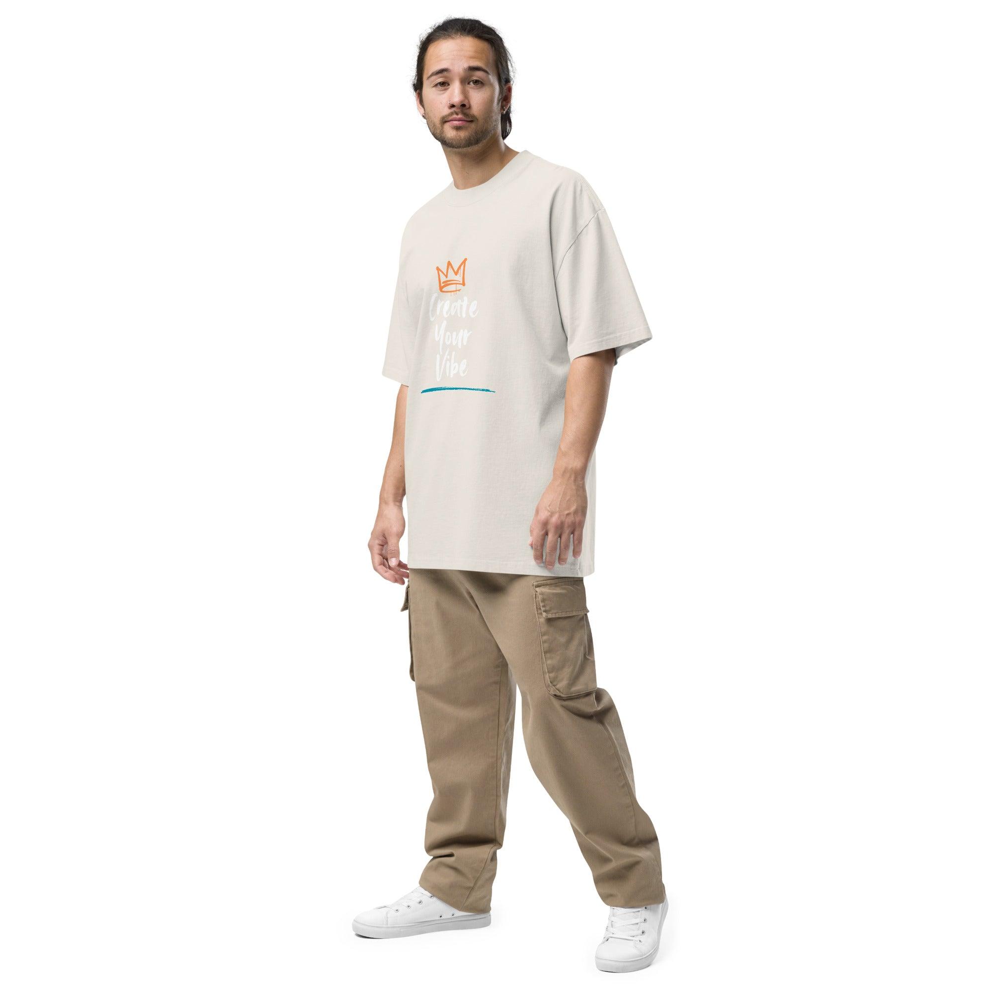 Create Your Vibe Oversized Faded T-Shirt - Swag Me