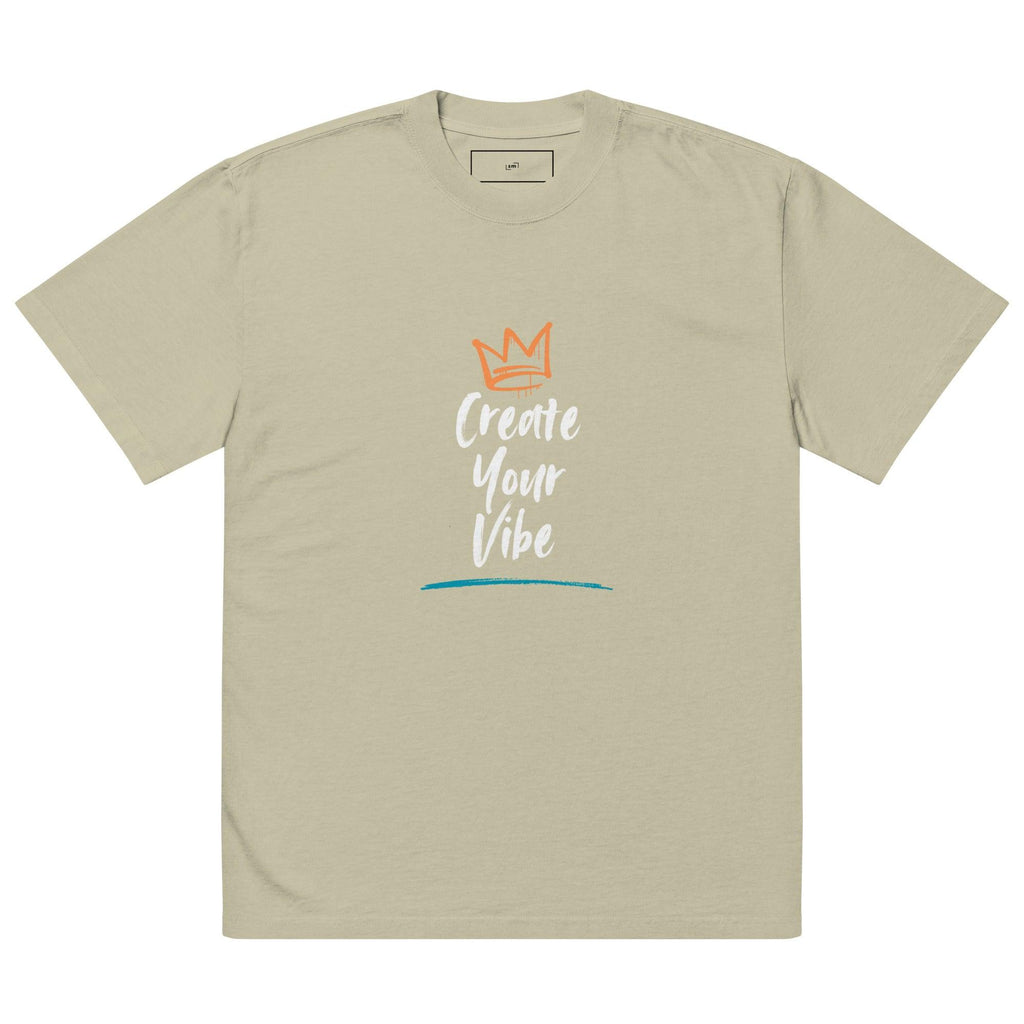 Create Your Vibe Oversized Faded T-Shirt - Swag Me