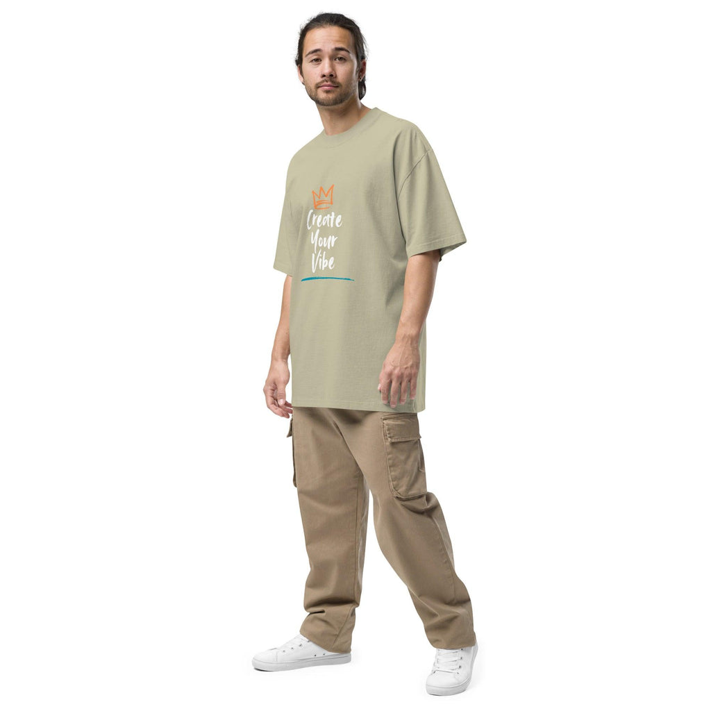 Create Your Vibe Oversized Faded T-Shirt - Swag Me