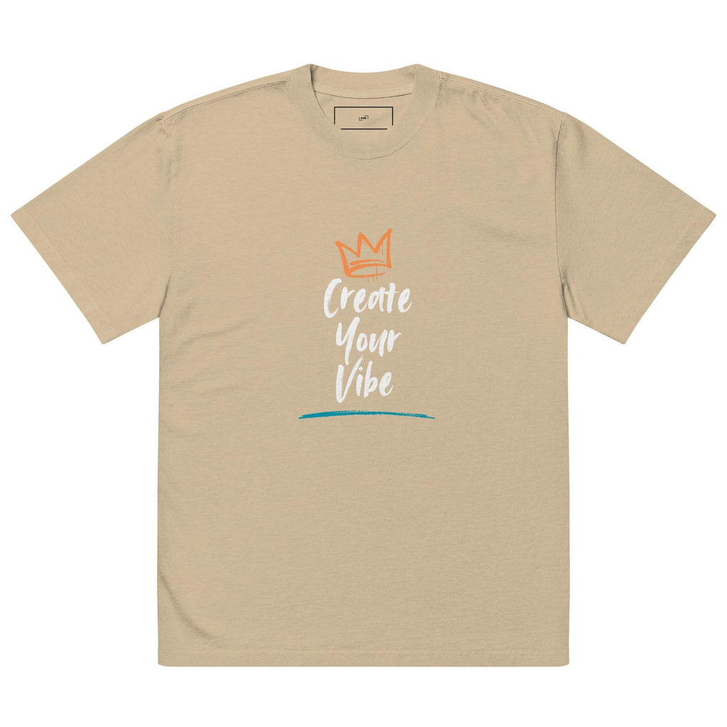 Create Your Vibe Oversized Faded T-Shirt - Swag Me