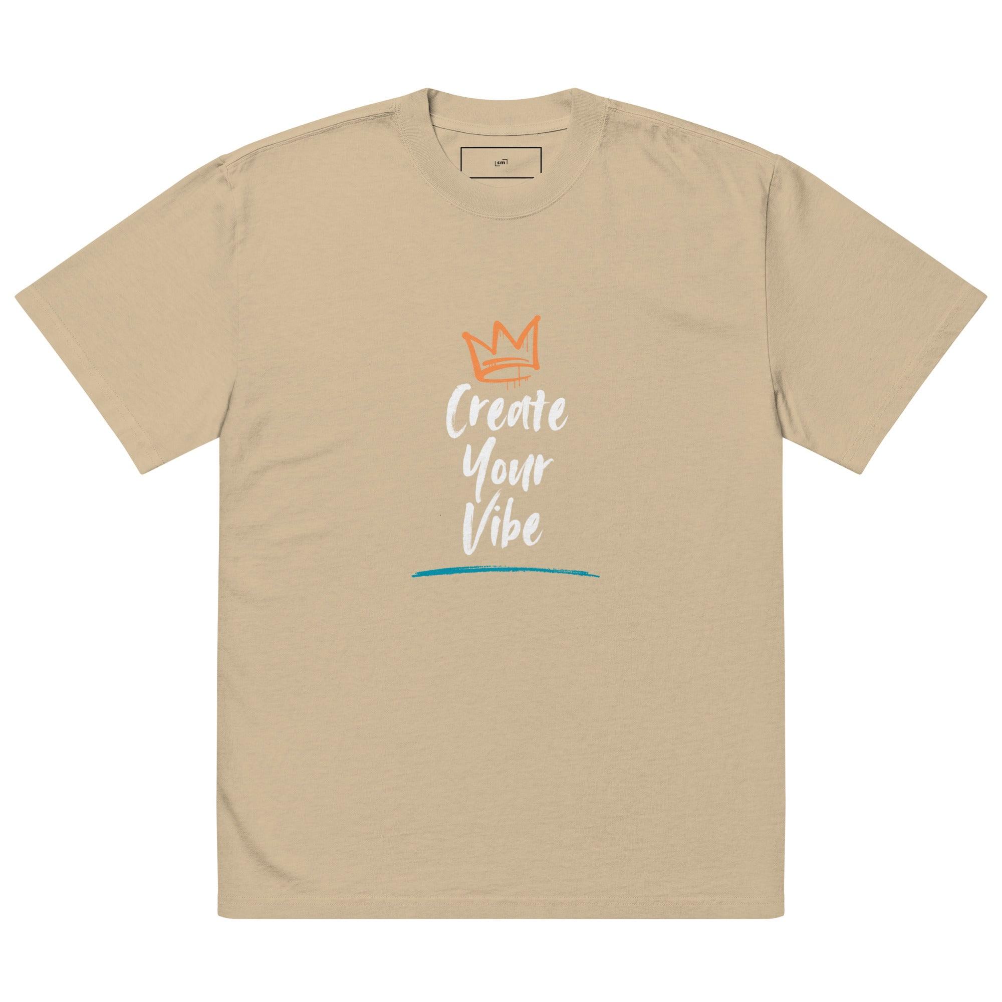 Create Your Vibe Oversized Faded T-Shirt - Swag Me