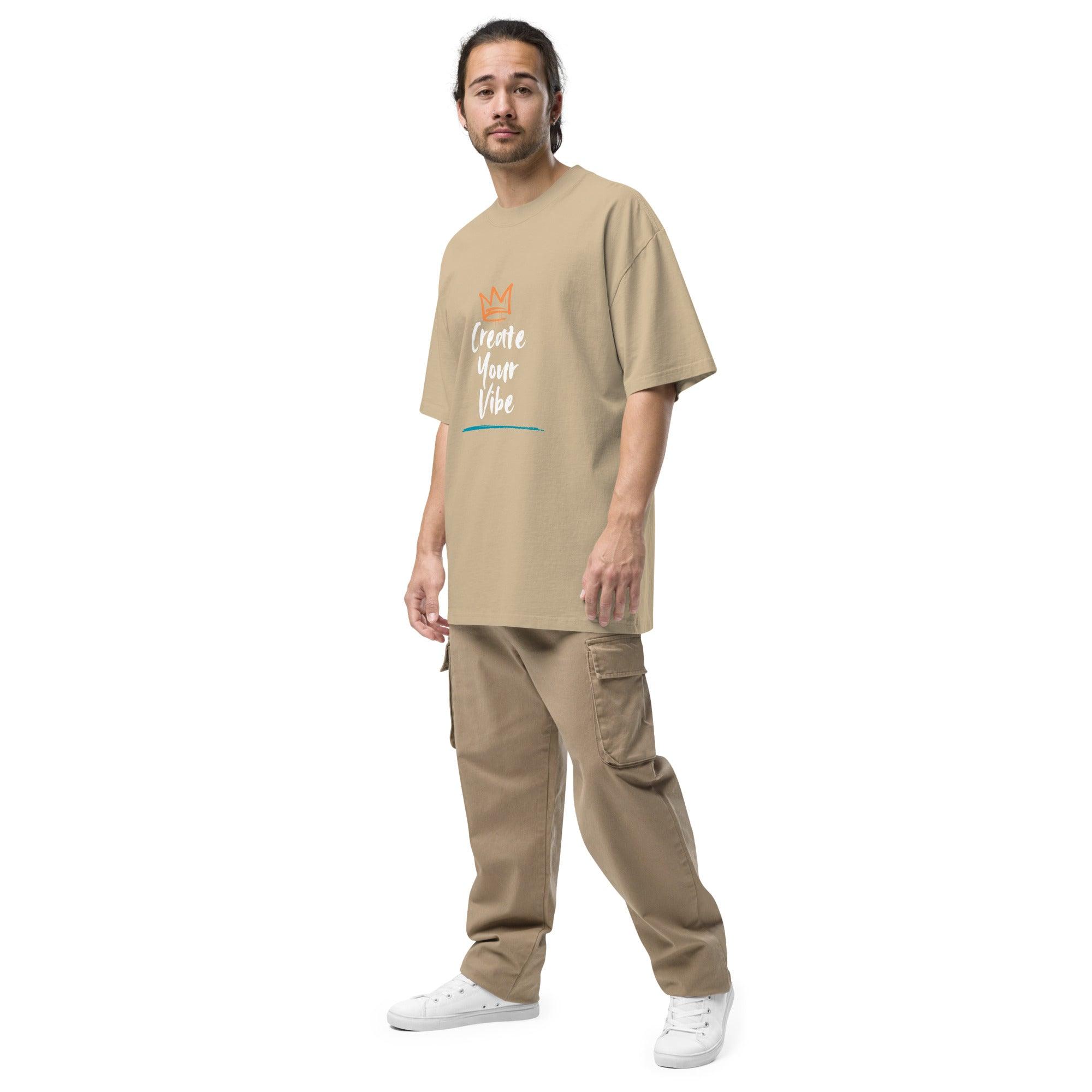 Create Your Vibe Oversized Faded T-Shirt - Swag Me