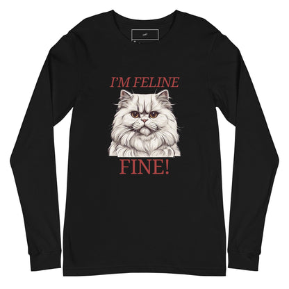 I'm Feline Fine Long Sleeve Tee - Swag Me