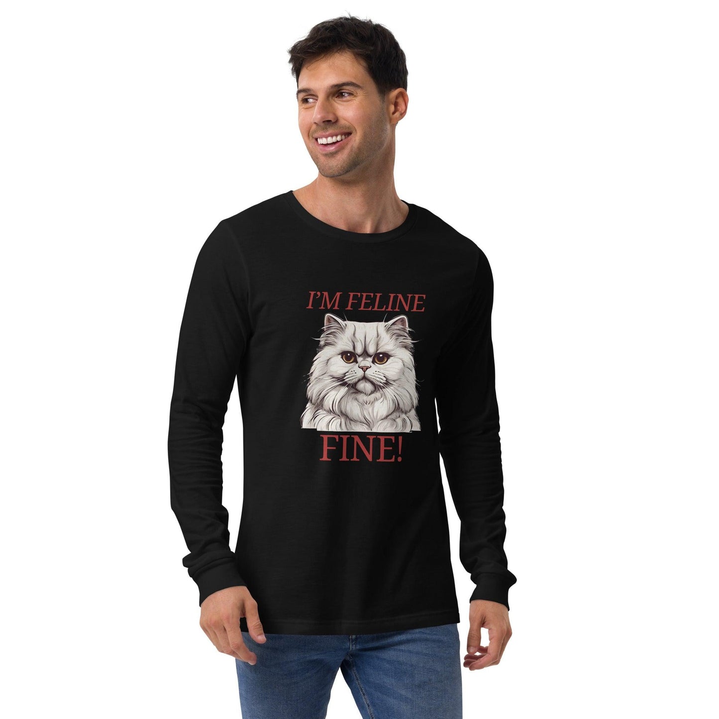 I'm Feline Fine Long Sleeve Tee - Swag Me