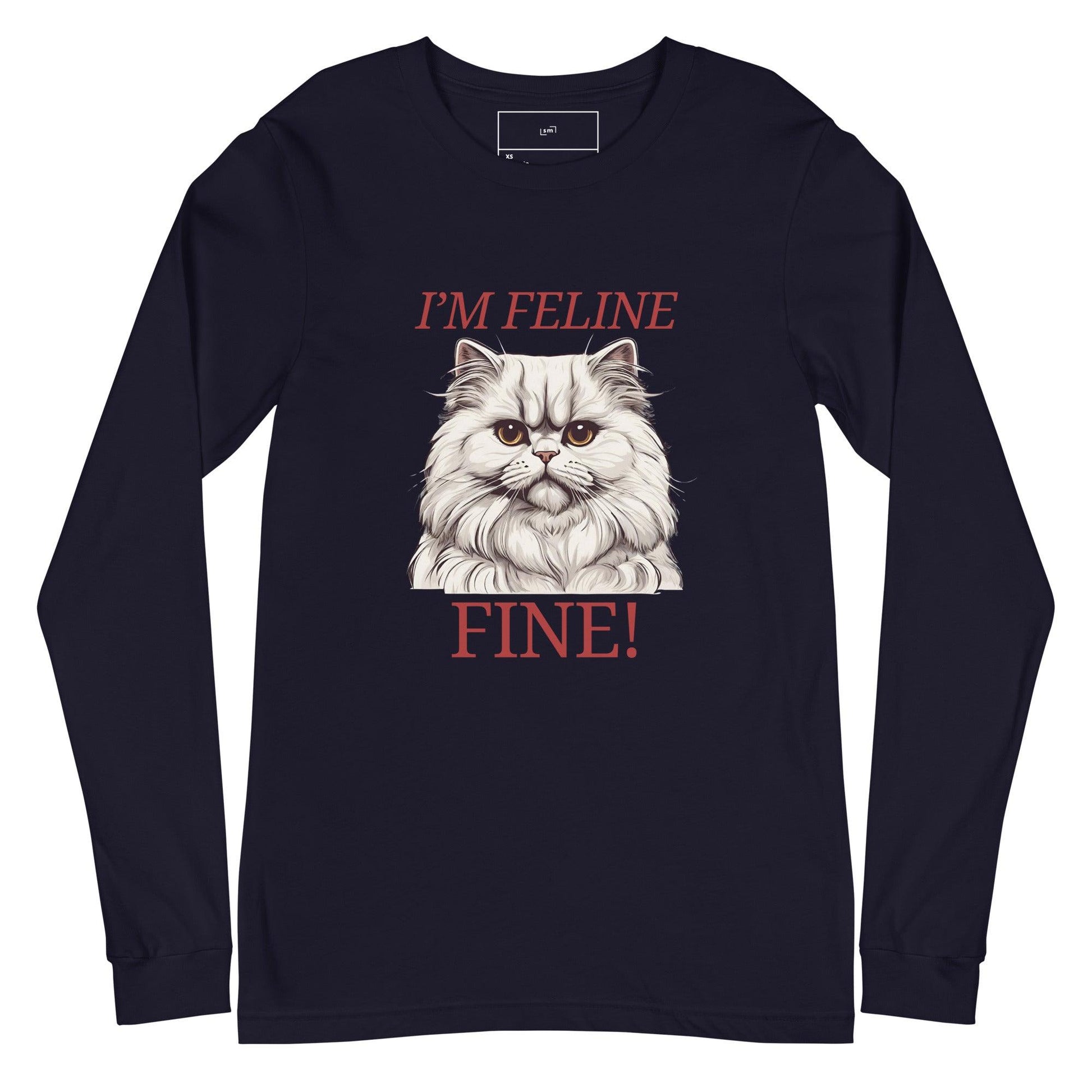 I'm Feline Fine Long Sleeve Tee - Swag Me