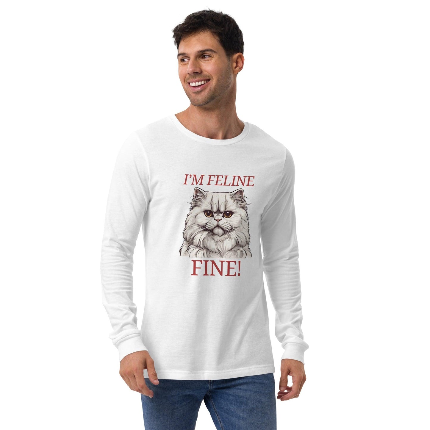 I'm Feline Fine Long Sleeve Tee - Swag Me