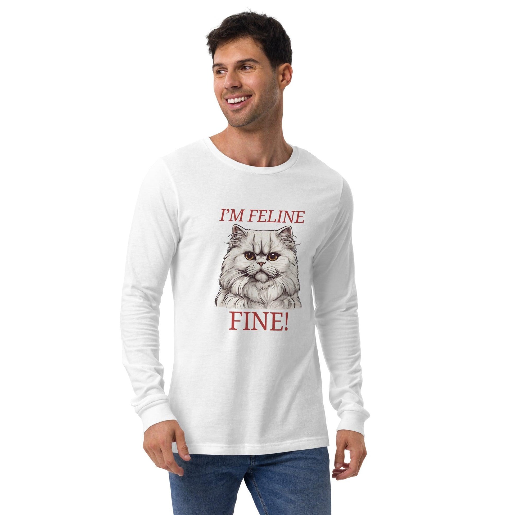 I'm Feline Fine Long Sleeve Tee - Swag Me